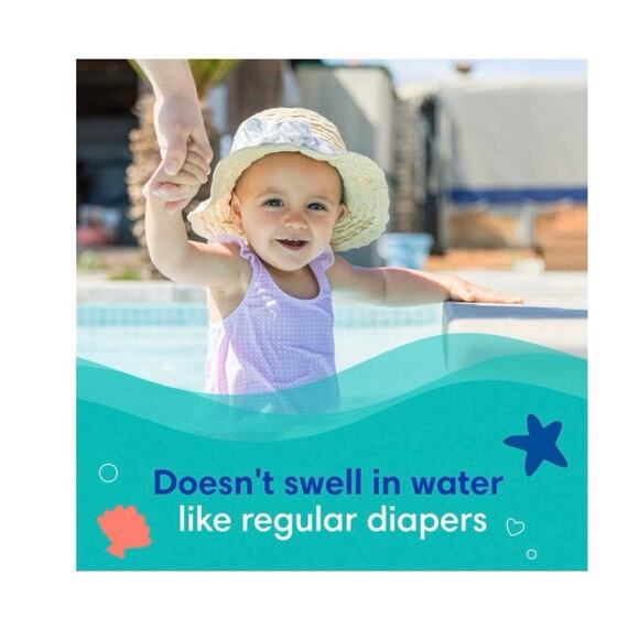 Pampers Splashers Disposable Swim Diapers Size 4 (20-33lbs), 18 count New Pack - Picture 3 of 7